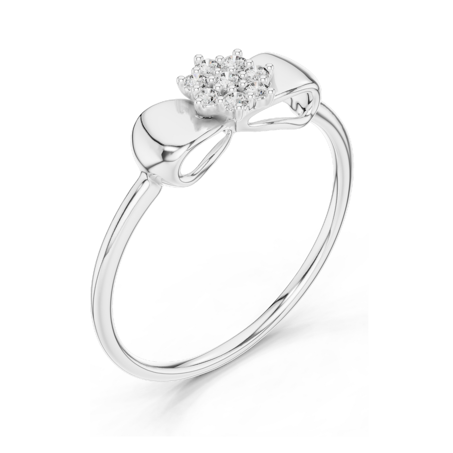 Lab-Grown Diamond Ladies Ring | 0.085 CT VVS-VS EF Clarity | 18KT, 14KT, 10KT Gold & 925 Silver | Moissanite & Lab Diamond Options | Rose, Yellow, White Gold