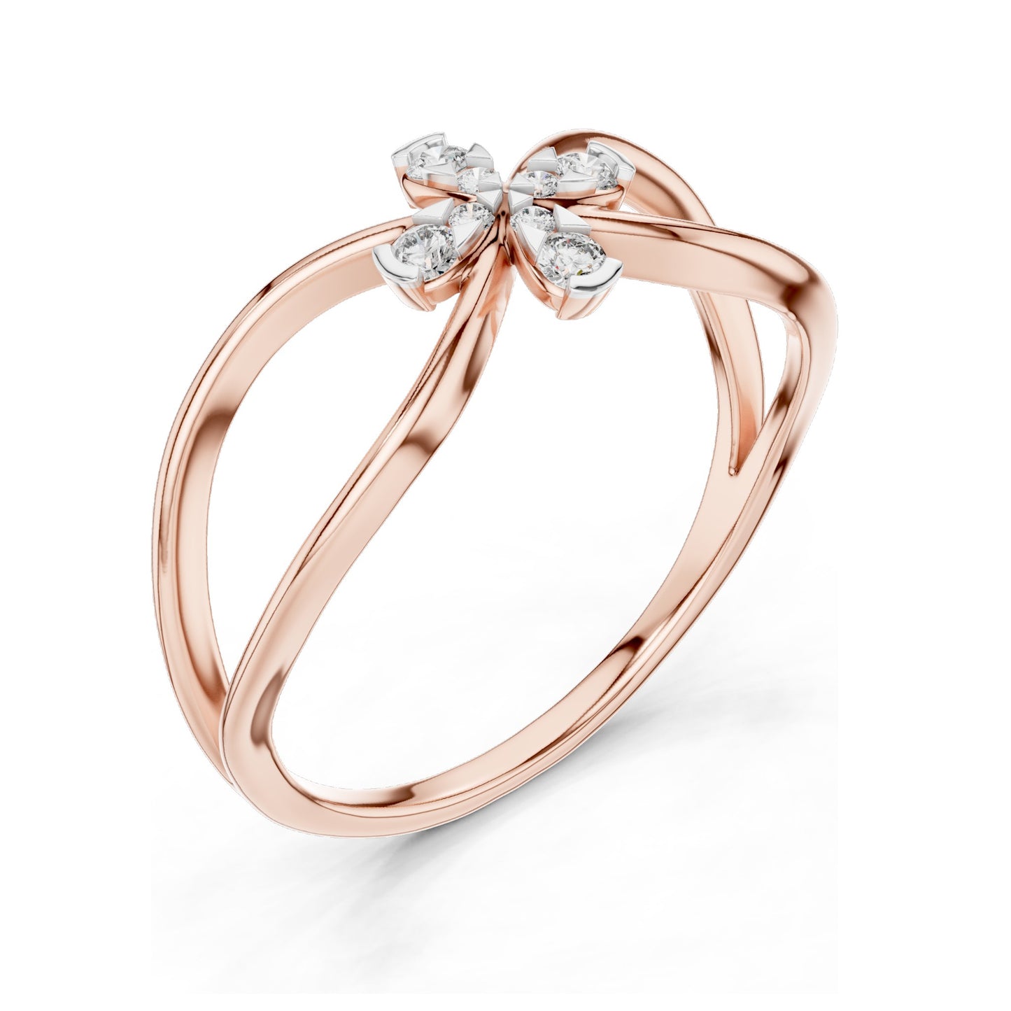 0.104 CT Round Brilliant Lab Diamond Ring for Women | VVS-VS EF Clarity, CVD-Grown | 18KT, 14KT, 10KT Gold & 925 Silver | Moissanite Option | Rose, Yellow, White Gold