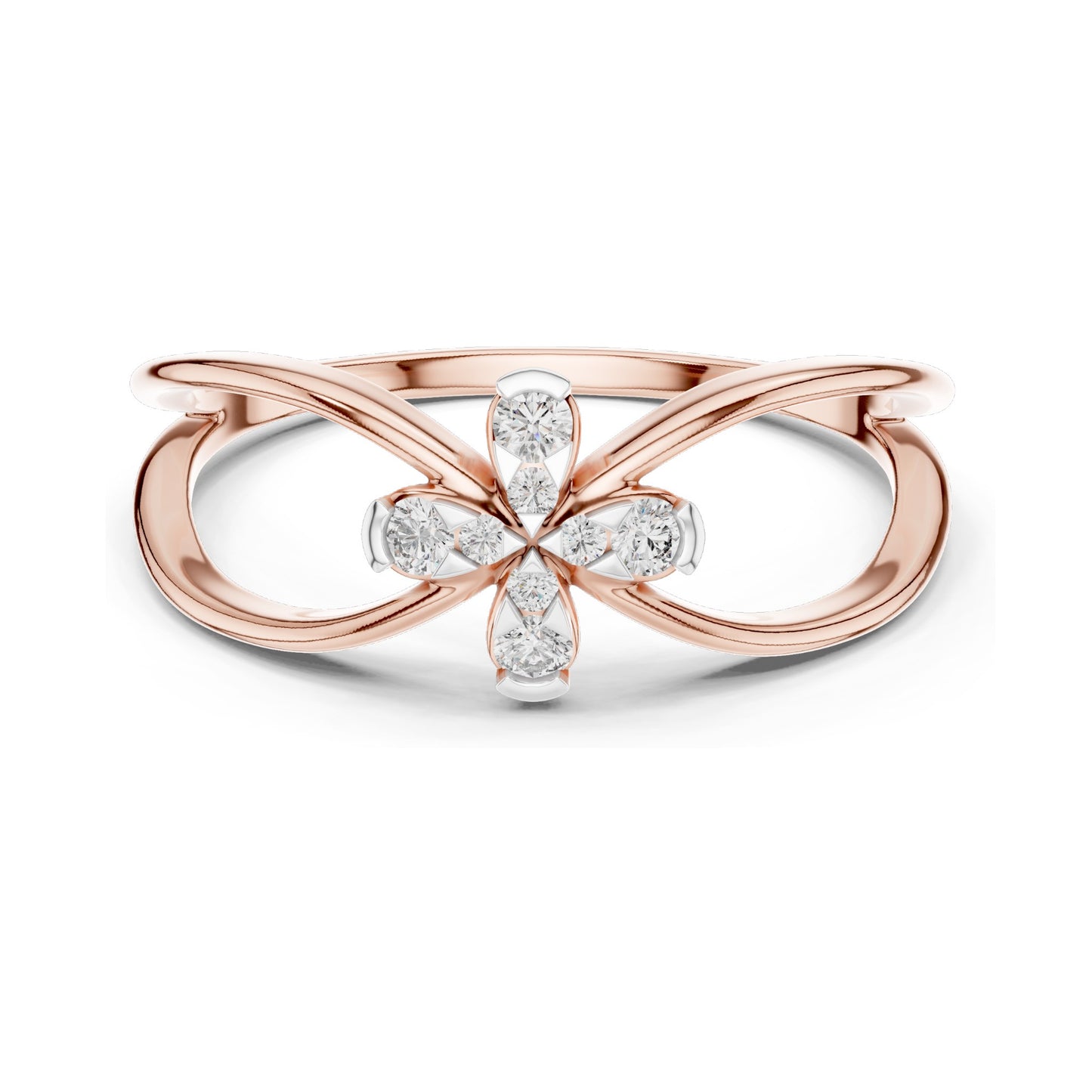 0.104 CT Round Brilliant Lab Diamond Ring for Women | VVS-VS EF Clarity, CVD-Grown | 18KT, 14KT, 10KT Gold & 925 Silver | Moissanite Option | Rose, Yellow, White Gold