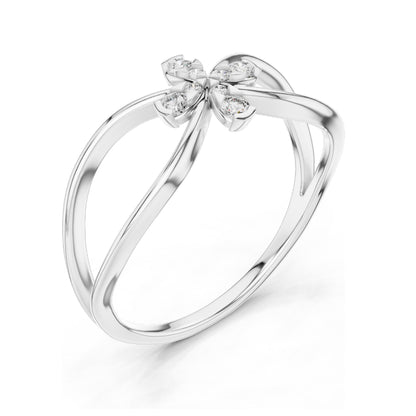 0.104 CT Round Brilliant Lab Diamond Ring for Women | VVS-VS EF Clarity, CVD-Grown | 18KT, 14KT, 10KT Gold & 925 Silver | Moissanite Option | Rose, Yellow, White Gold