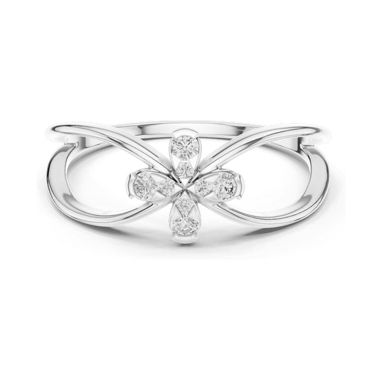 0.104 CT Round Brilliant Lab Diamond Ring for Women | VVS-VS EF Clarity, CVD-Grown | 18KT, 14KT, 10KT Gold & 925 Silver | Moissanite Option | Rose, Yellow, White Gold