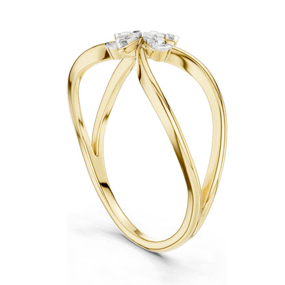 0.104 CT Round Brilliant Lab Diamond Ring for Women | VVS-VS EF Clarity, CVD-Grown | 18KT, 14KT, 10KT Gold & 925 Silver | Moissanite Option | Rose, Yellow, White Gold