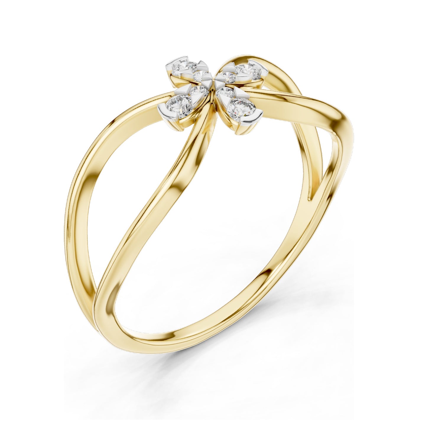 0.104 CT Round Brilliant Lab Diamond Ring for Women | VVS-VS EF Clarity, CVD-Grown | 18KT, 14KT, 10KT Gold & 925 Silver | Moissanite Option | Rose, Yellow, White Gold