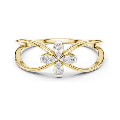 0.104 CT Round Brilliant Lab Diamond Ring for Women | VVS-VS EF Clarity, CVD-Grown | 18KT, 14KT, 10KT Gold & 925 Silver | Moissanite Option | Rose, Yellow, White Gold