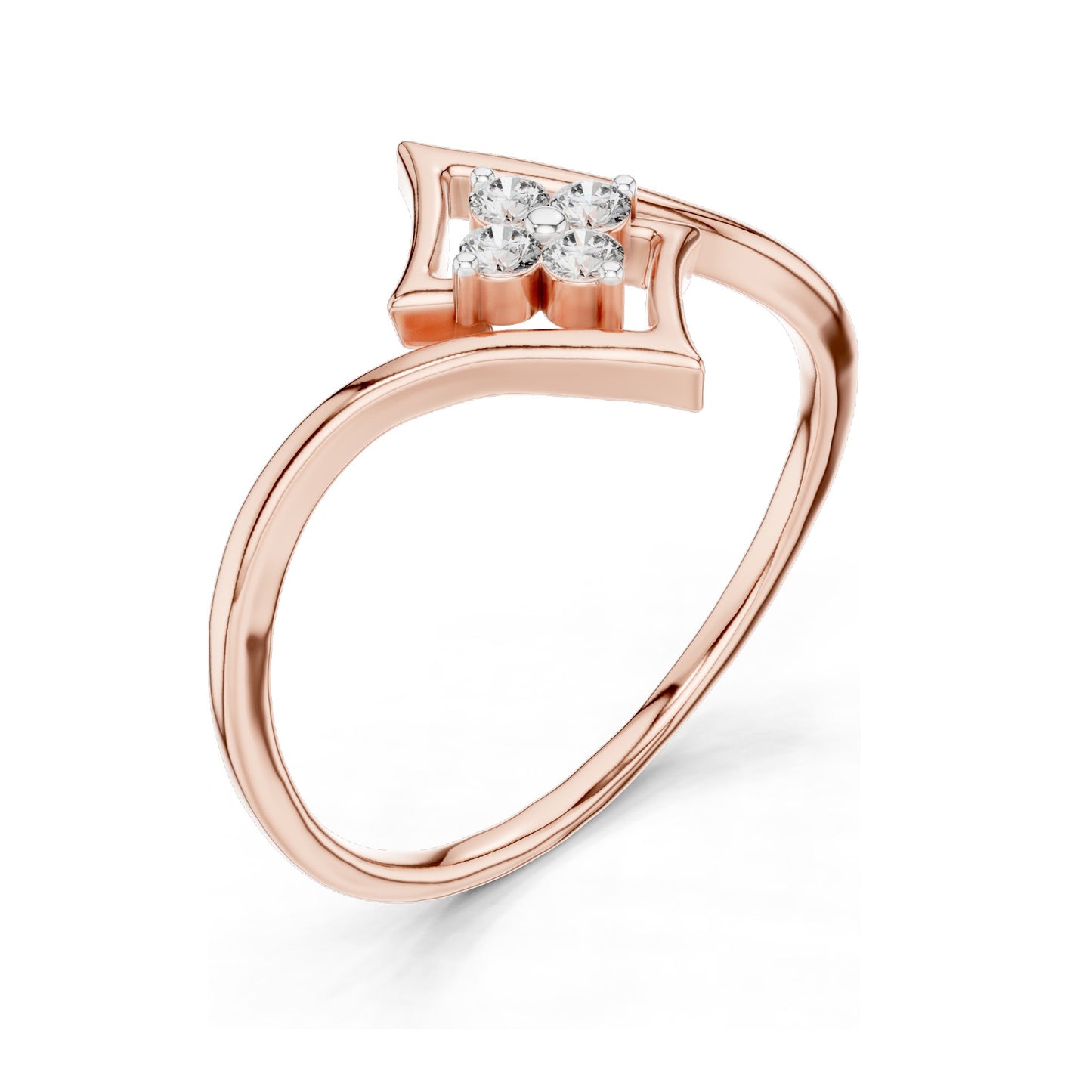 0.1 CT Round Brilliant Lab Diamond Cluster Ring for Women | VVS-VS EF Clarity, CVD-Grown | 18KT, 14KT, 10KT Gold & 925 Silver | Moissanite Option | Rose, Yellow, White Gold