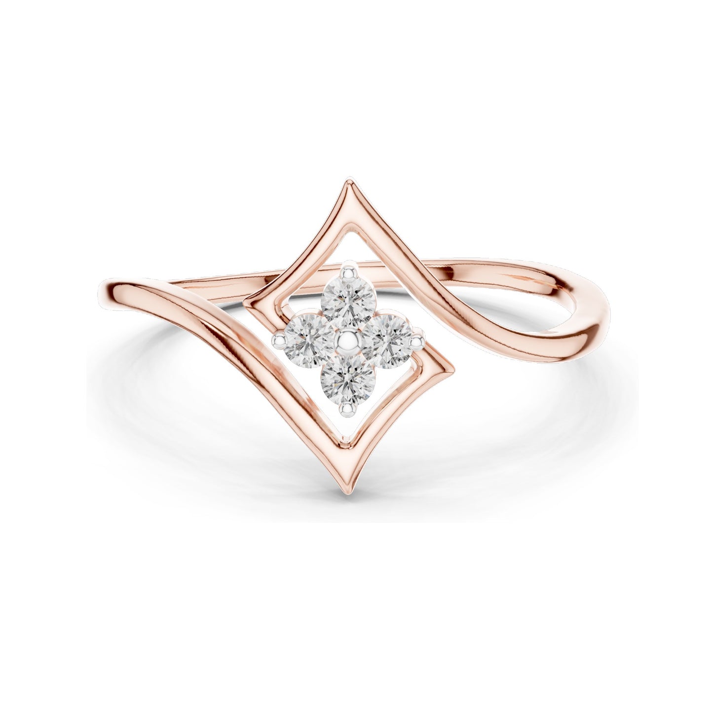 0.1 CT Round Brilliant Lab Diamond Cluster Ring for Women | VVS-VS EF Clarity, CVD-Grown | 18KT, 14KT, 10KT Gold & 925 Silver | Moissanite Option | Rose, Yellow, White Gold