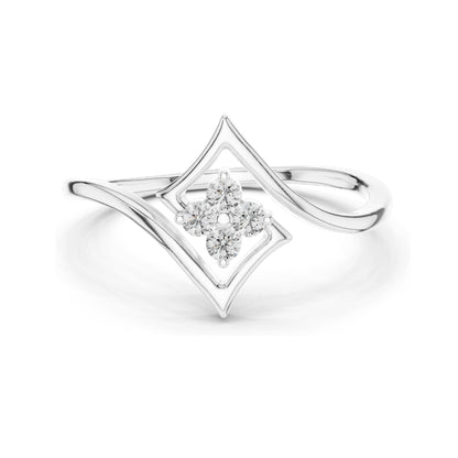 0.1 CT Round Brilliant Lab Diamond Cluster Ring for Women | VVS-VS EF Clarity, CVD-Grown | 18KT, 14KT, 10KT Gold & 925 Silver | Moissanite Option | Rose, Yellow, White Gold