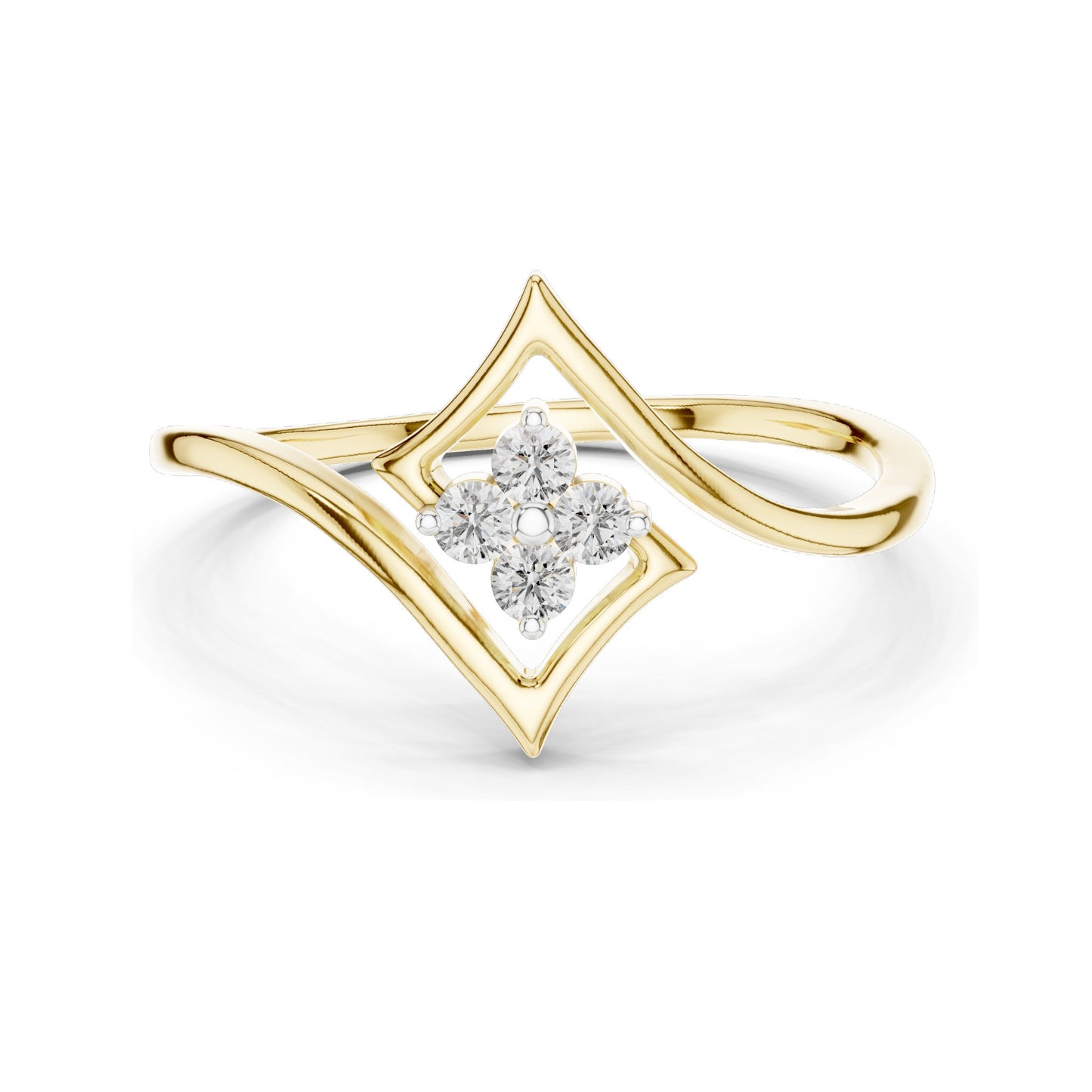 0.1 CT Round Brilliant Lab Diamond Cluster Ring for Women | VVS-VS EF Clarity, CVD-Grown | 18KT, 14KT, 10KT Gold & 925 Silver | Moissanite Option | Rose, Yellow, White Gold