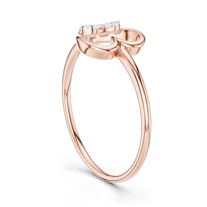 0.104 CT Round Brilliant Lab Diamond Heart Ring for Women | VVS-VS EF Clarity, CVD-Grown | 18KT, 14KT, 10KT Gold & 925 Silver | Moissanite Option | Rose, Yellow, White Gold