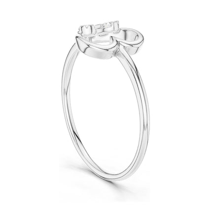 0.104 CT Round Brilliant Lab Diamond Heart Ring for Women | VVS-VS EF Clarity, CVD-Grown | 18KT, 14KT, 10KT Gold & 925 Silver | Moissanite Option | Rose, Yellow, White Gold