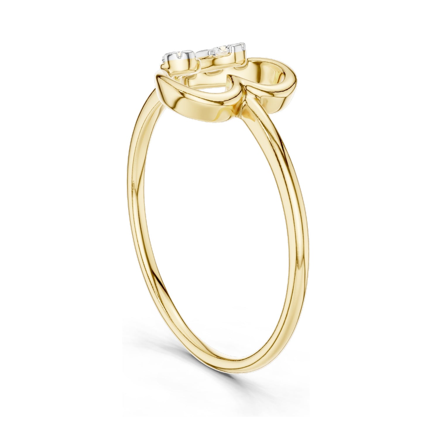 0.104 CT Round Brilliant Lab Diamond Heart Ring for Women | VVS-VS EF Clarity, CVD-Grown | 18KT, 14KT, 10KT Gold & 925 Silver | Moissanite Option | Rose, Yellow, White Gold