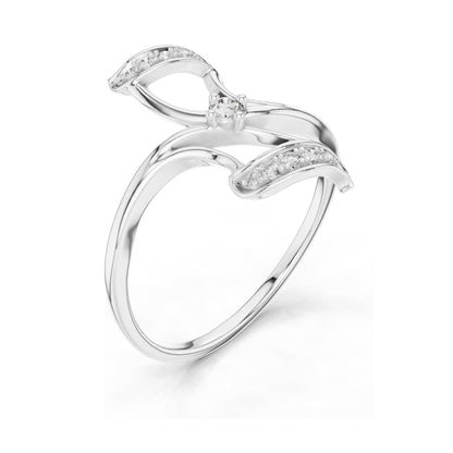 0.099 CT Round Brilliant Lab Diamond Floral Ring for Women | VVS-VS EF Clarity, CVD-Grown | 18KT, 14KT, 10KT Gold & 925 Silver | Moissanite Option | Rose, Yellow, White Gold