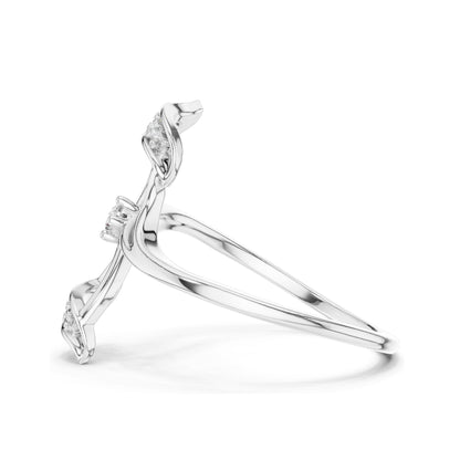 0.099 CT Round Brilliant Lab Diamond Floral Ring for Women | VVS-VS EF Clarity, CVD-Grown | 18KT, 14KT, 10KT Gold & 925 Silver | Moissanite Option | Rose, Yellow, White Gold