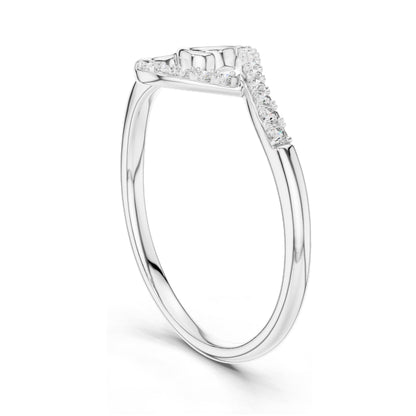 0.081 CT Lab-Grown Diamond Ladies Ring with Swirl Design | VVS-VS EF Clarity | 18KT, 14KT, 10KT Gold & 925 Silver | Rose, Yellow, White Gold & Moissanite Options