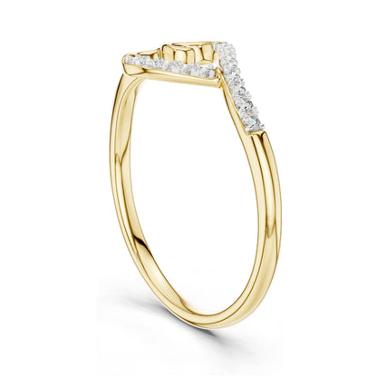 0.081 CT Lab-Grown Diamond Ladies Ring with Swirl Design | VVS-VS EF Clarity | 18KT, 14KT, 10KT Gold & 925 Silver | Rose, Yellow, White Gold & Moissanite Options