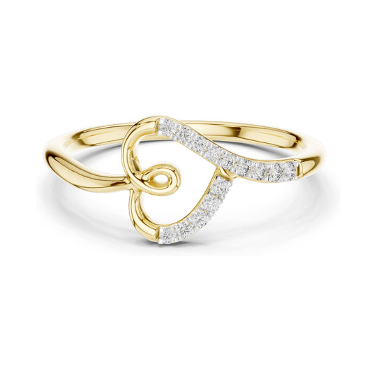 0.081 CT Lab-Grown Diamond Ladies Ring with Swirl Design | VVS-VS EF Clarity | 18KT, 14KT, 10KT Gold & 925 Silver | Rose, Yellow, White Gold & Moissanite Options