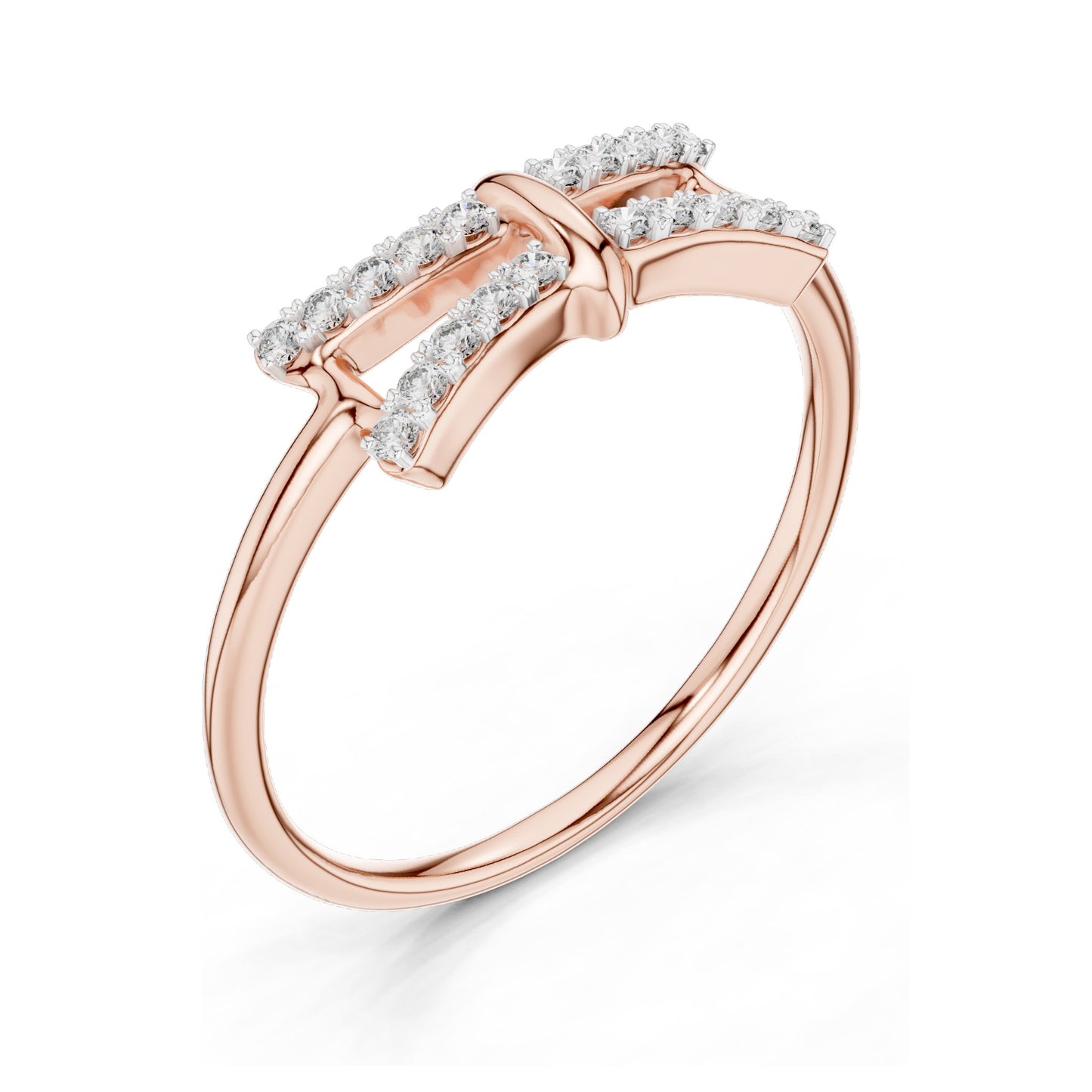 0.12 CT Lab Diamond Accent Ring for Women | VVS-VS EF Clarity | 18KT, 14KT, 10KT Gold & 925 Silver | Rose, Yellow, White Gold & Moissanite Options