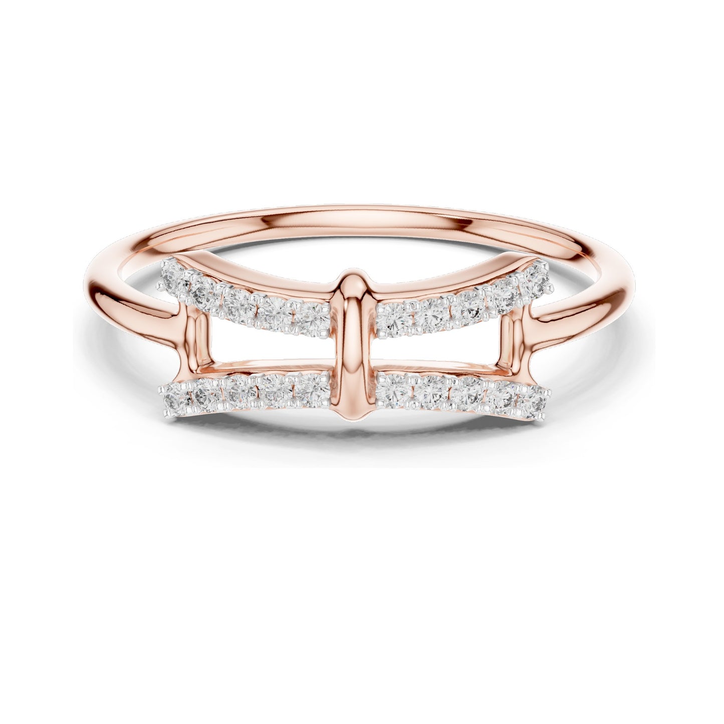 0.12 CT Lab Diamond Accent Ring for Women | VVS-VS EF Clarity | 18KT, 14KT, 10KT Gold & 925 Silver | Rose, Yellow, White Gold & Moissanite Options