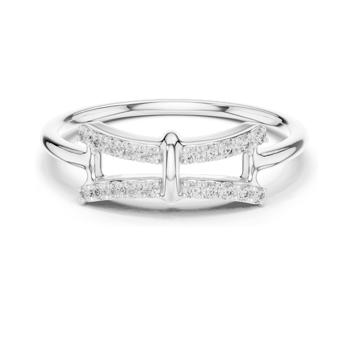 0.12 CT Lab Diamond Accent Ring for Women | VVS-VS EF Clarity | 18KT, 14KT, 10KT Gold & 925 Silver | Rose, Yellow, White Gold & Moissanite Options