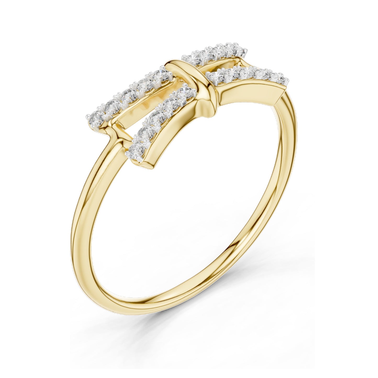 0.12 CT Lab Diamond Accent Ring for Women | VVS-VS EF Clarity | 18KT, 14KT, 10KT Gold & 925 Silver | Rose, Yellow, White Gold & Moissanite Options