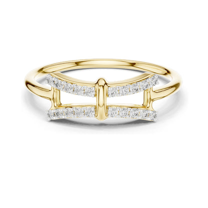 0.12 CT Lab Diamond Accent Ring for Women | VVS-VS EF Clarity | 18KT, 14KT, 10KT Gold & 925 Silver | Rose, Yellow, White Gold & Moissanite Options