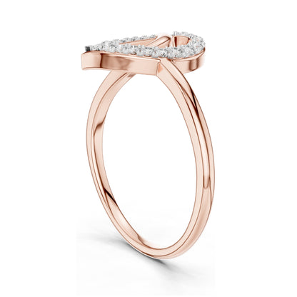 0.115 CT Heart-Shaped Lab Diamond Ring for Women | VVS-VS EF Clarity | 18KT, 14KT, 10KT Gold & 925 Silver | Rose, Yellow, White Gold & Moissanite Options