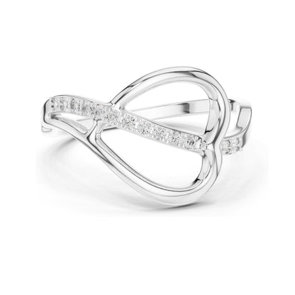 0.104 CT Princess Cut Lab Diamond Infinity Ring for Women | VVS-VS EF Clarity | 18KT, 14KT, 10KT Gold & 925 Silver | Rose, Yellow, White Gold & Moissanite Options