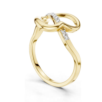 0.104 CT Princess Cut Lab Diamond Infinity Ring for Women | VVS-VS EF Clarity | 18KT, 14KT, 10KT Gold & 925 Silver | Rose, Yellow, White Gold & Moissanite Options