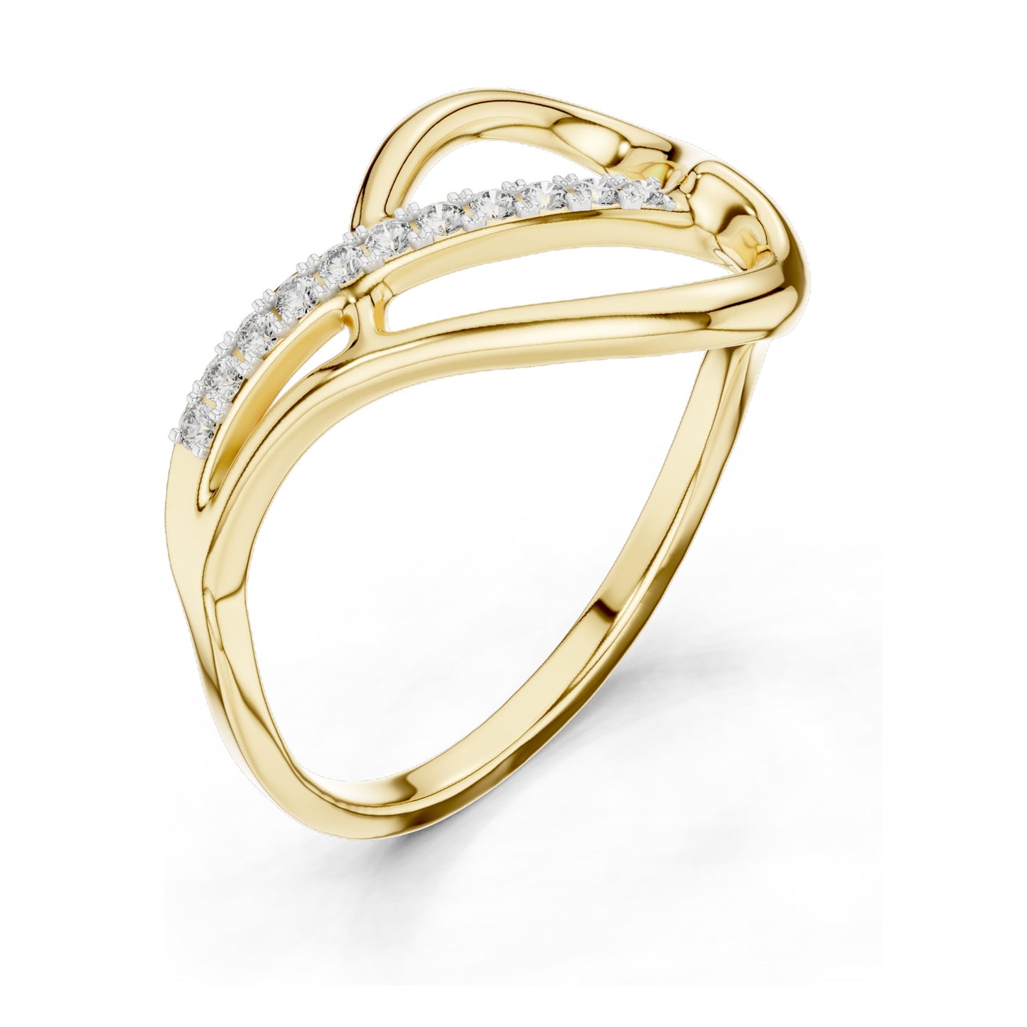 0.104 CT Princess Cut Lab Diamond Infinity Ring for Women | VVS-VS EF Clarity | 18KT, 14KT, 10KT Gold & 925 Silver | Rose, Yellow, White Gold & Moissanite Options