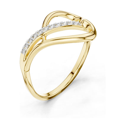 0.104 CT Princess Cut Lab Diamond Infinity Ring for Women | VVS-VS EF Clarity | 18KT, 14KT, 10KT Gold & 925 Silver | Rose, Yellow, White Gold & Moissanite Options