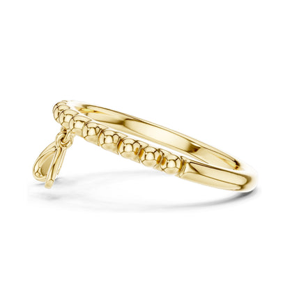 0.015 CT Heart-Shaped Dangle Lab Diamond Ring for Women | VVS-VS EF Clarity | 18KT, 14KT, 10KT Gold & 925 Silver | Rose, Yellow, White Gold & Moissanite Options