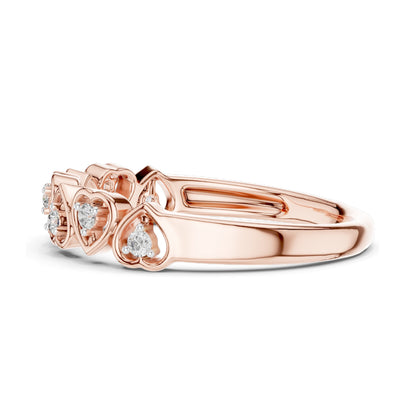 0.105 CT Heart-Shaped Lab Diamond Ring for Women | VVS-VS EF Clarity | 18KT, 14KT, 10KT Gold & 925 Silver | Moissanite & Lab Diamond Options | Rose, Yellow, White Gold