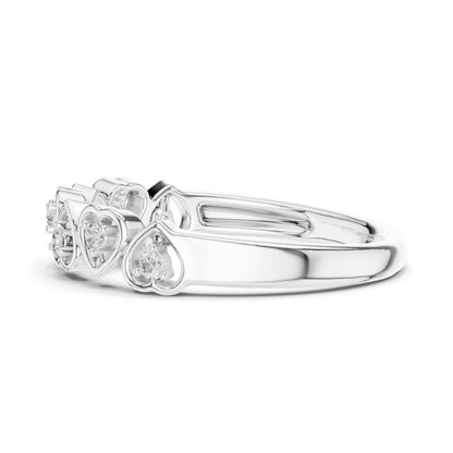 0.105 CT Heart-Shaped Lab Diamond Ring for Women | VVS-VS EF Clarity | 18KT, 14KT, 10KT Gold & 925 Silver | Moissanite & Lab Diamond Options | Rose, Yellow, White Gold