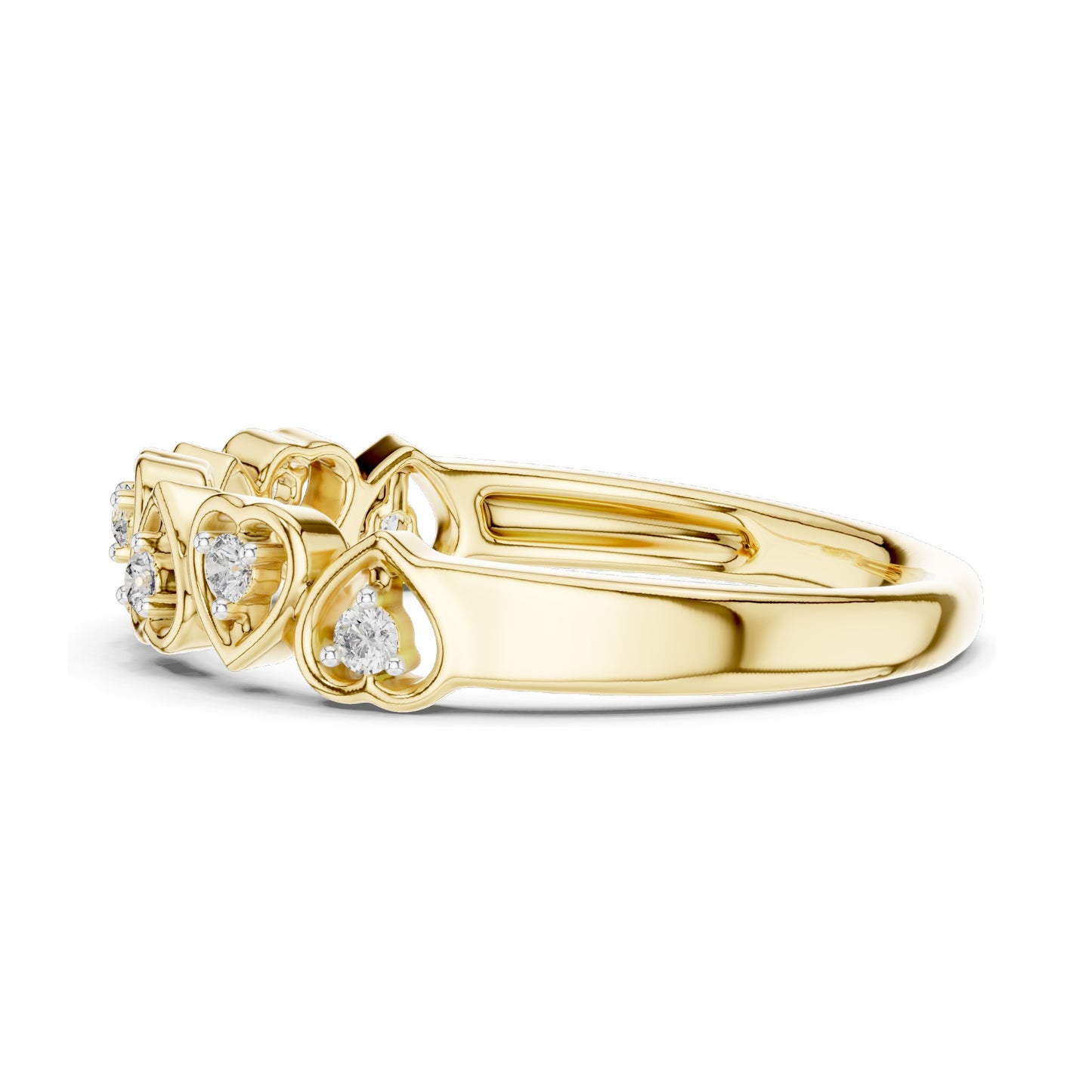 0.105 CT Heart-Shaped Lab Diamond Ring for Women | VVS-VS EF Clarity | 18KT, 14KT, 10KT Gold & 925 Silver | Moissanite & Lab Diamond Options | Rose, Yellow, White Gold