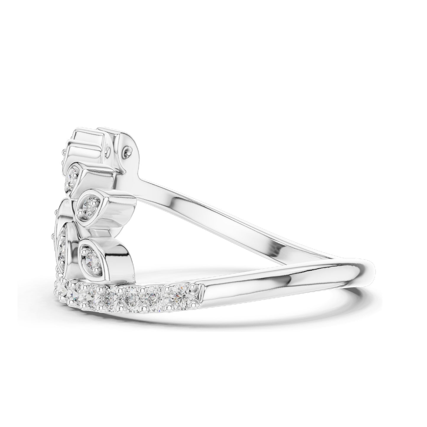 0.268 CT Pear-Shaped Lab Diamond Leaf Ring for Women | VVS-VS EF Clarity | 18KT, 14KT, 10KT Gold & 925 Silver | Moissanite Option | Rose, Yellow, White Gold