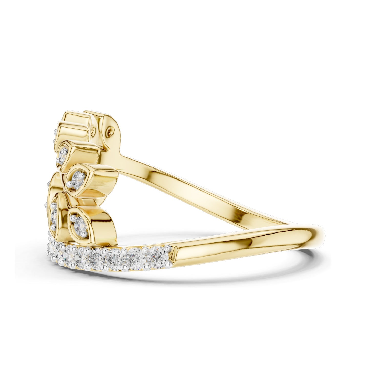 0.268 CT Pear-Shaped Lab Diamond Leaf Ring for Women | VVS-VS EF Clarity | 18KT, 14KT, 10KT Gold & 925 Silver | Moissanite Option | Rose, Yellow, White Gold