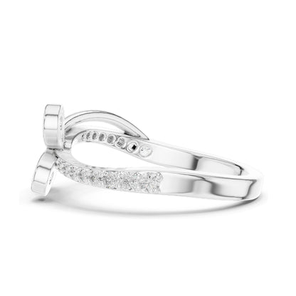 0.351 CT Lab Grown Diamond Butterfly Design Ring for Women | Round Brilliant Cut VVS-VS EF Clarity | 18KT, 14KT, 10KT Gold & 925 Silver | Moissanite & Gold Color Options