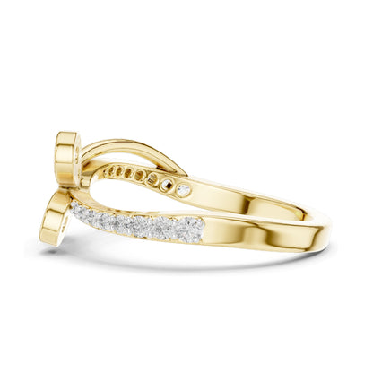 0.351 CT Lab Grown Diamond Butterfly Design Ring for Women | Round Brilliant Cut VVS-VS EF Clarity | 18KT, 14KT, 10KT Gold & 925 Silver | Moissanite & Gold Color Options