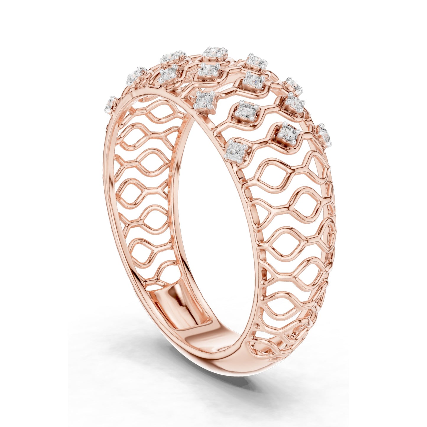 0.138 CT Lab Diamond Ladies Ring | VVS-VS EF Clarity | 18KT, 14KT, 10KT Gold & 925 Silver | Rose, Yellow, White Gold & Moissanite Options