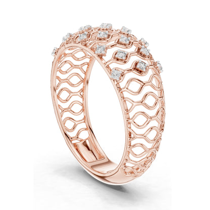 0.138 CT Lab Diamond Ladies Ring | VVS-VS EF Clarity | 18KT, 14KT, 10KT Gold & 925 Silver | Rose, Yellow, White Gold & Moissanite Options