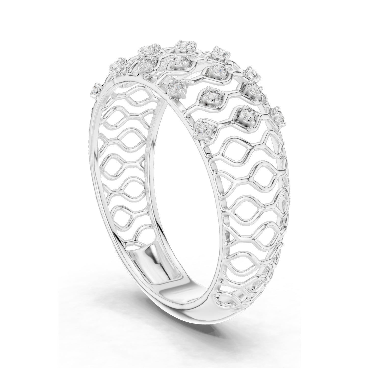 0.138 CT Lab Diamond Ladies Ring | VVS-VS EF Clarity | 18KT, 14KT, 10KT Gold & 925 Silver | Rose, Yellow, White Gold & Moissanite Options