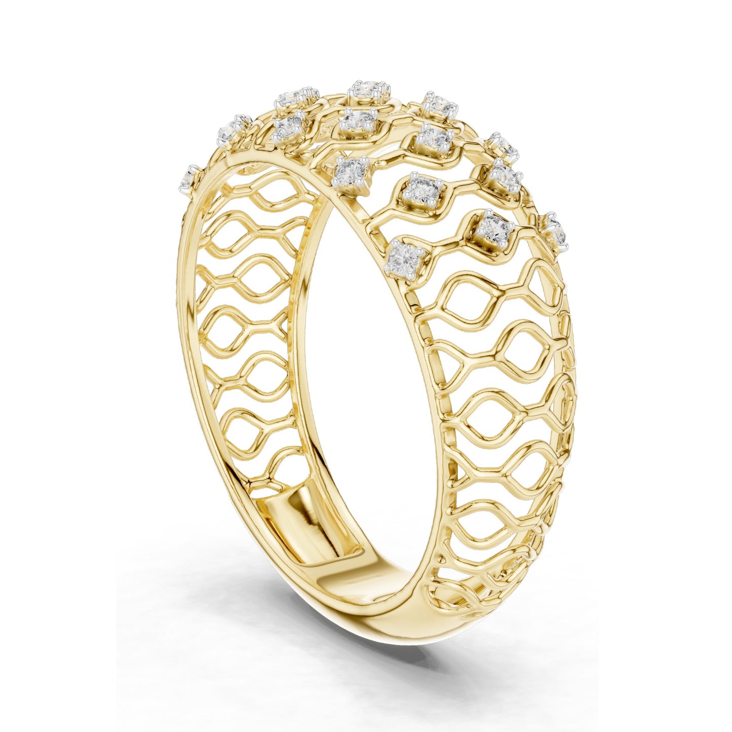 0.138 CT Lab Diamond Ladies Ring | VVS-VS EF Clarity | 18KT, 14KT, 10KT Gold & 925 Silver | Rose, Yellow, White Gold & Moissanite Options