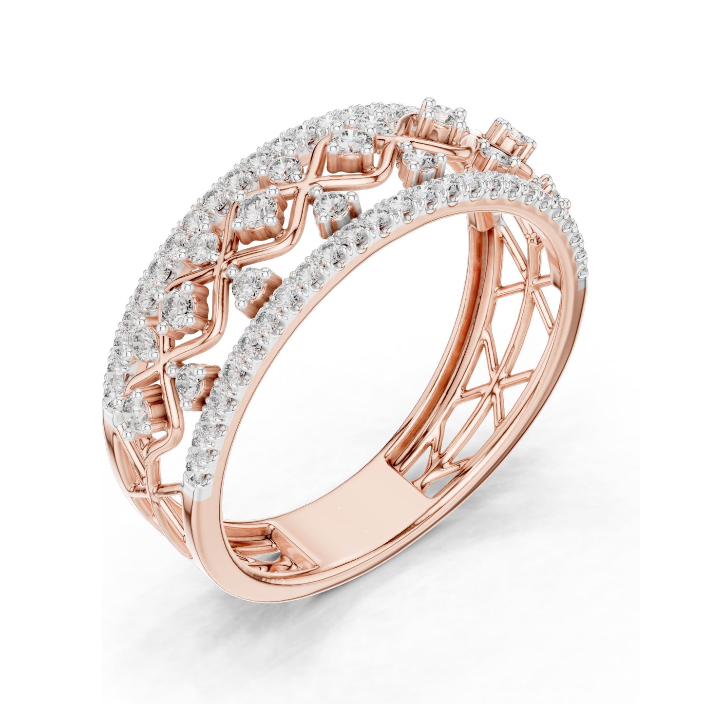 0.475 CT Lab Diamond Eternity Ring for Women | VVS-VS EF Clarity | 18KT, 14KT, 10KT Gold & 925 Silver | Rose, Yellow, White Gold & Moissanite Options