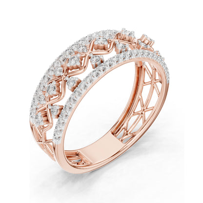 0.475 CT Lab Diamond Eternity Ring for Women | VVS-VS EF Clarity | 18KT, 14KT, 10KT Gold & 925 Silver | Rose, Yellow, White Gold & Moissanite Options
