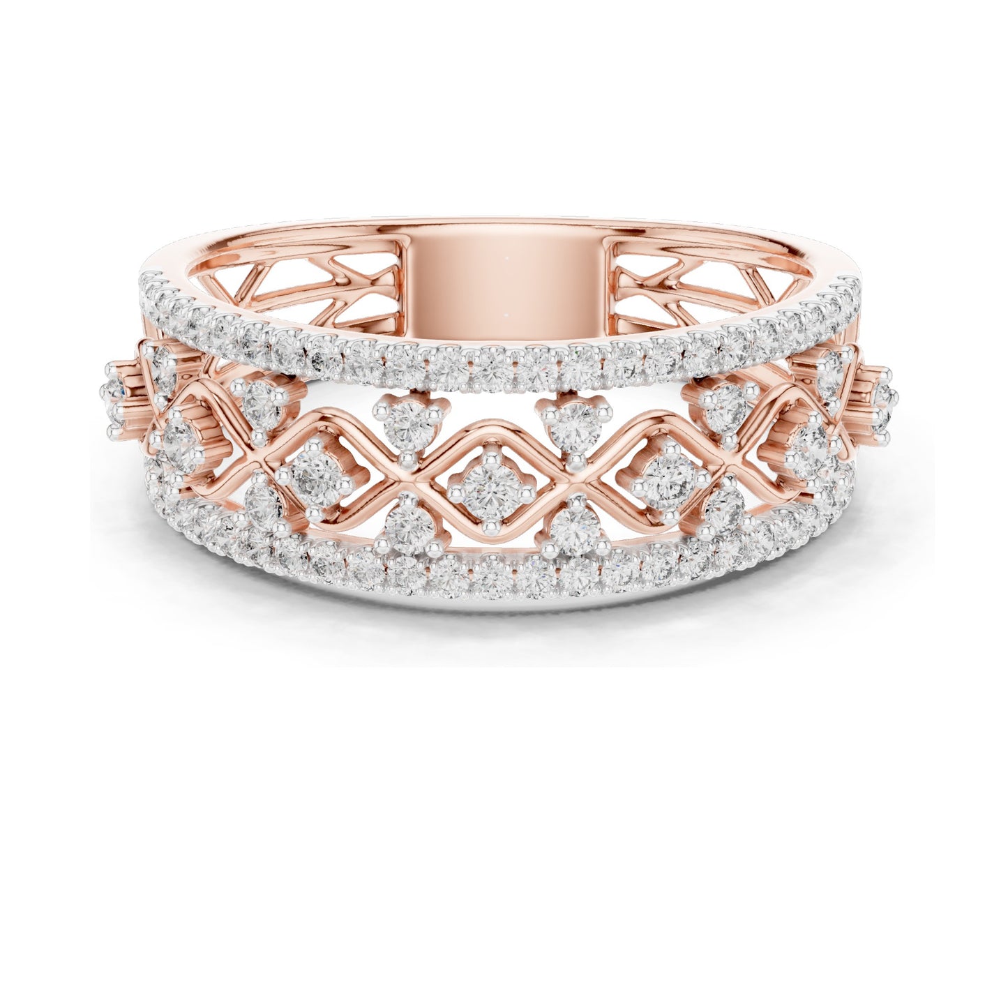 0.475 CT Lab Diamond Eternity Ring for Women | VVS-VS EF Clarity | 18KT, 14KT, 10KT Gold & 925 Silver | Rose, Yellow, White Gold & Moissanite Options