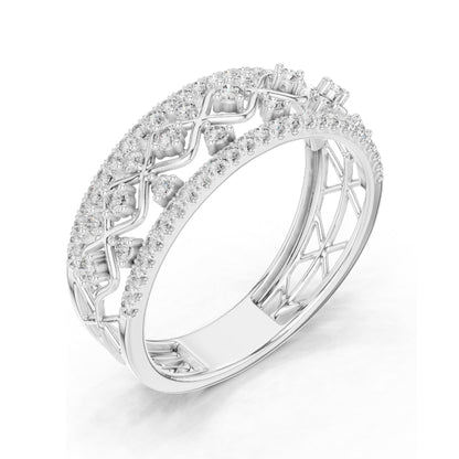 0.475 CT Lab Diamond Eternity Ring for Women | VVS-VS EF Clarity | 18KT, 14KT, 10KT Gold & 925 Silver | Rose, Yellow, White Gold & Moissanite Options