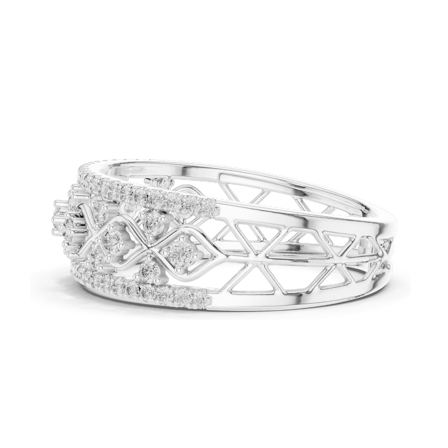 0.475 CT Lab Diamond Eternity Ring for Women | VVS-VS EF Clarity | 18KT, 14KT, 10KT Gold & 925 Silver | Rose, Yellow, White Gold & Moissanite Options