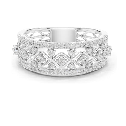 0.475 CT Lab Diamond Eternity Ring for Women | VVS-VS EF Clarity | 18KT, 14KT, 10KT Gold & 925 Silver | Rose, Yellow, White Gold & Moissanite Options