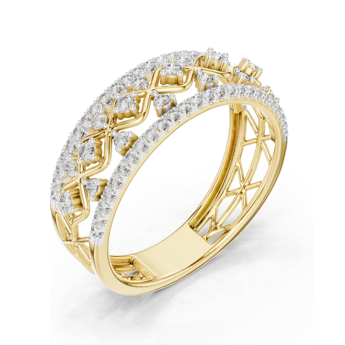 0.475 CT Lab Diamond Eternity Ring for Women | VVS-VS EF Clarity | 18KT, 14KT, 10KT Gold & 925 Silver | Rose, Yellow, White Gold & Moissanite Options