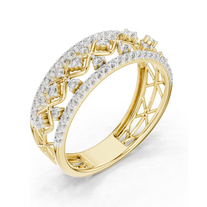0.475 CT Lab Diamond Eternity Ring for Women | VVS-VS EF Clarity | 18KT, 14KT, 10KT Gold & 925 Silver | Rose, Yellow, White Gold & Moissanite Options